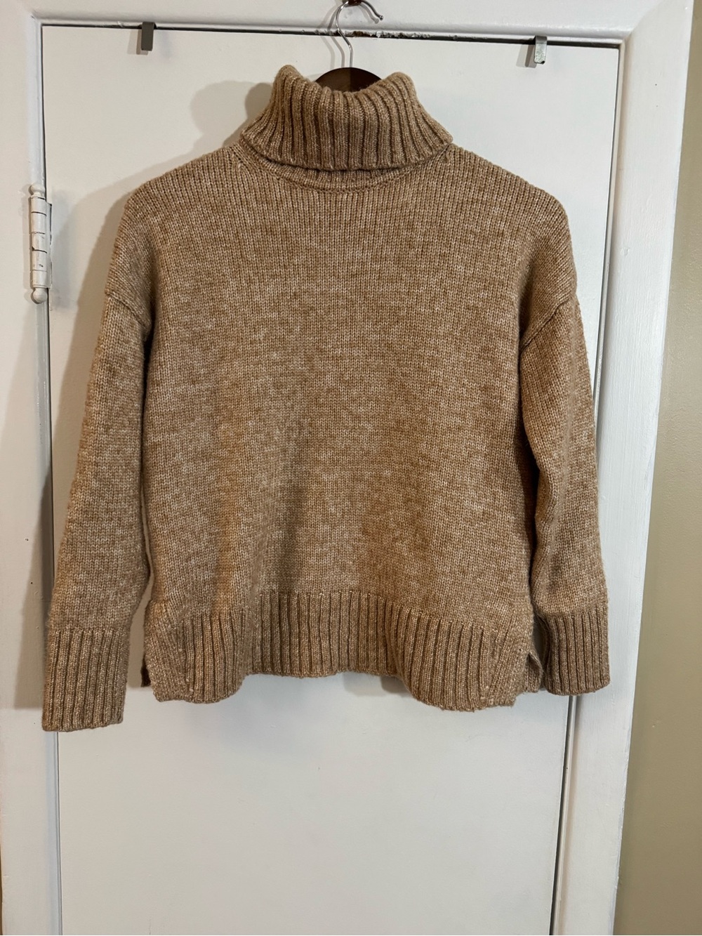 Banana Republic Women's Knit Turtleneck Sweater in Tan